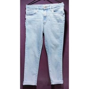 LEVIS 721 HIGH RISE SKINNY STRETCH blue denim jeans Size 30 ( 30 x 29 1/2